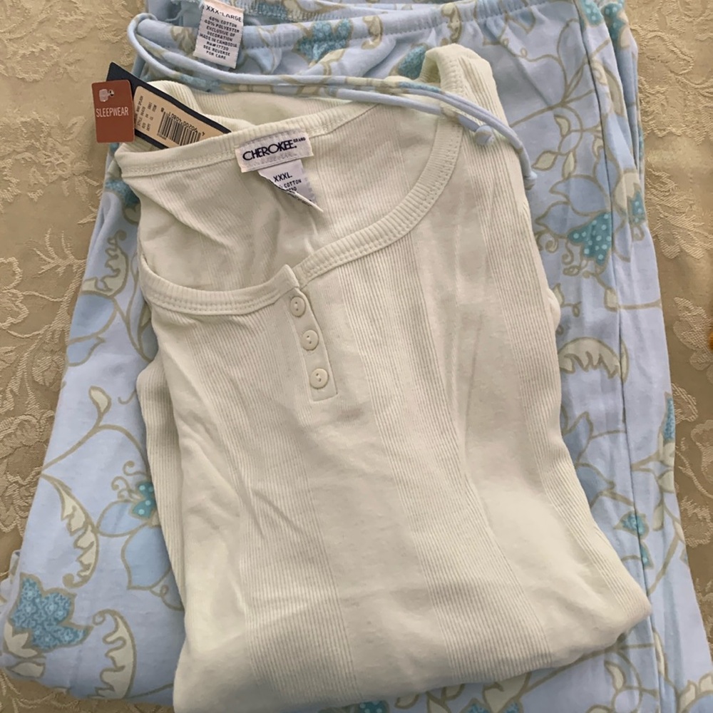 Cherokee plus size 2 pc pajama set- size XXXL- new with tag attached
